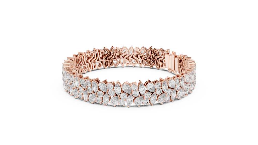 Wisteline Wide Cluster Lab Grown Diamond Statement Bracelet