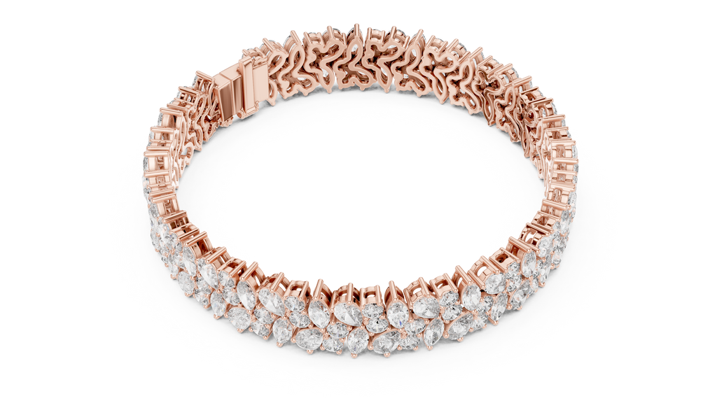 Wisteline Wide Cluster Lab Grown Diamond Statement Bracelet