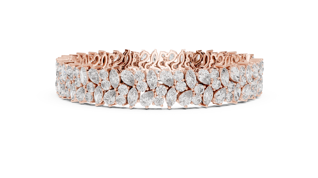 Wisteline Wide Cluster Lab Grown Diamond Statement Bracelet