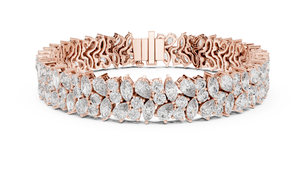 Wisteline Wide Cluster Lab Grown Diamond Statement Bracelet