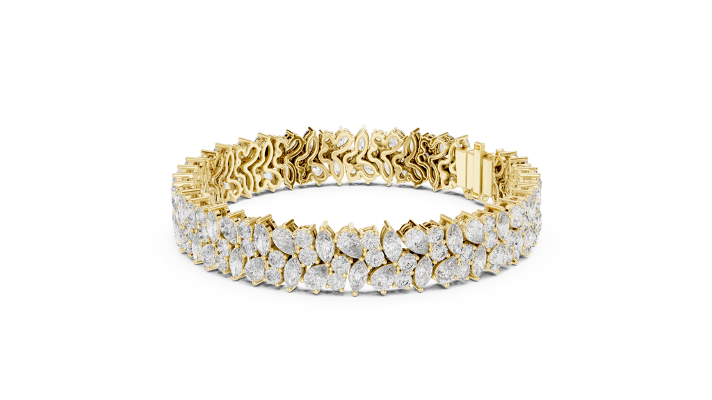 Wisteline Wide Cluster Lab Grown Diamond Statement Bracelet