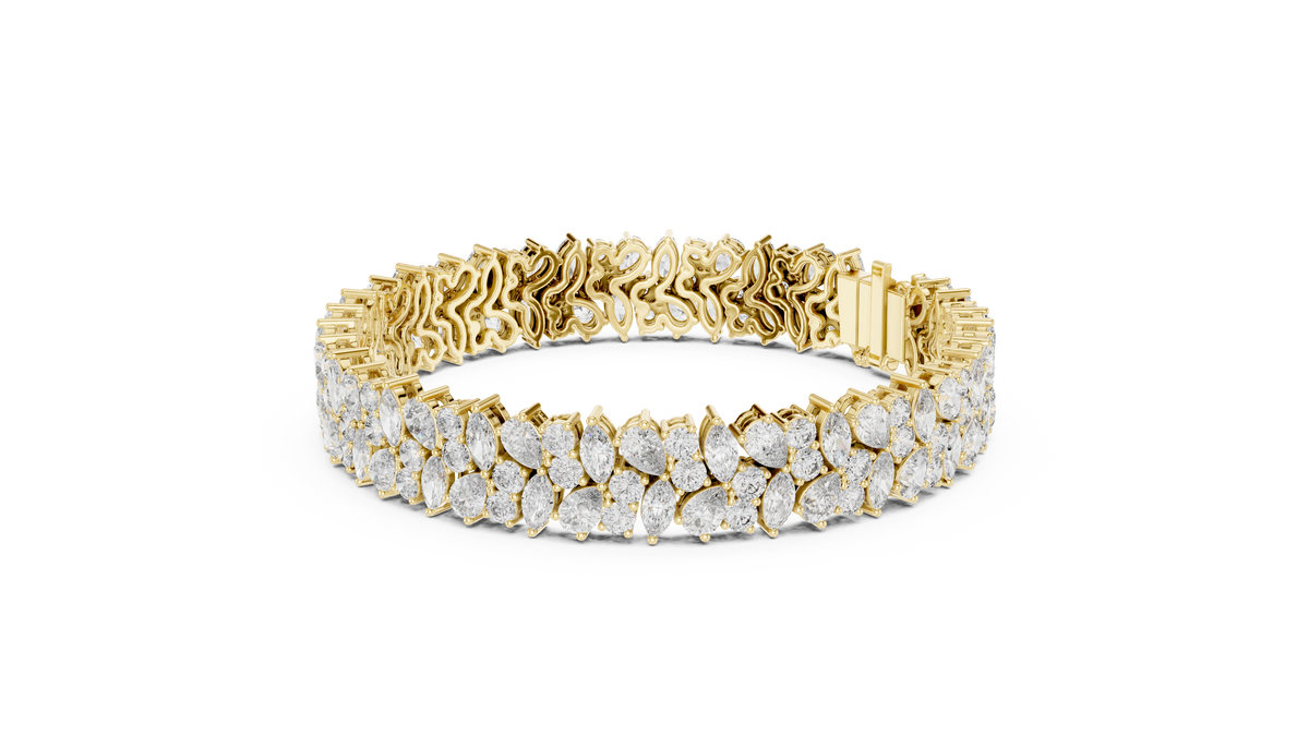Wisteline Wide Cluster Lab Grown Diamond Statement Bracelet