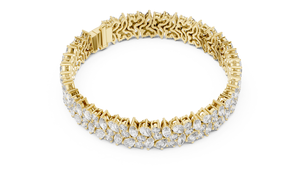 Wisteline Wide Cluster Lab Grown Diamond Statement Bracelet