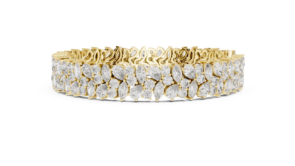 Wisteline Wide Cluster Lab Grown Diamond Statement Bracelet