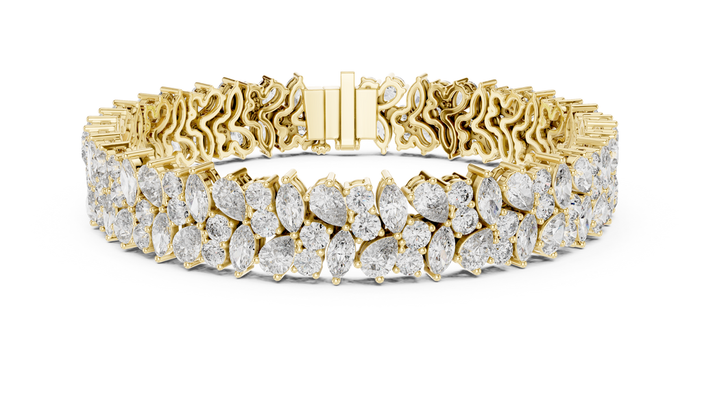 Wisteline Wide Cluster Lab Grown Diamond Statement Bracelet