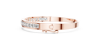 Channelle Channel Set Round Lab Grown Diamond Hinged Bangle Bracelet