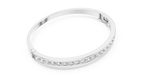 Channelle Channel Set Round Lab Grown Diamond Hinged Bangle Bracelet