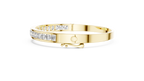 Channelle Channel Set Round Lab Grown Diamond Hinged Bangle Bracelet