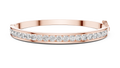 Glacielle Channel Set Round Lab Grown Diamond Hinged Bangle Bracelet