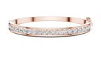 Glacielle Channel Set Round Lab Grown Diamond Hinged Bangle Bracelet