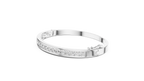 Glacielle Channel Set Round Lab Grown Diamond Hinged Bangle Bracelet