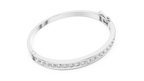 Glacielle Channel Set Round Lab Grown Diamond Hinged Bangle Bracelet