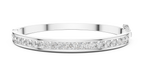 Glacielle Channel Set Round Lab Grown Diamond Hinged Bangle Bracelet