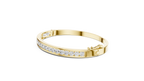 Glacielle Channel Set Round Lab Grown Diamond Hinged Bangle Bracelet