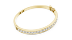 Glacielle Channel Set Round Lab Grown Diamond Hinged Bangle Bracelet