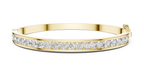 Glacielle Channel Set Round Lab Grown Diamond Hinged Bangle Bracelet