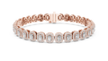 Halovere Radiant Cut Halo Lab Grown Diamond Tennis Bracelet