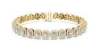 Halovere Radiant Cut Halo Lab Grown Diamond Tennis Bracelet
