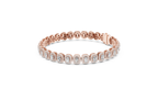 Aureola Radiant Cut Halo Lab Grown Diamond Link Bracelet