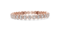 Aureola Radiant Cut Halo Lab Grown Diamond Link Bracelet