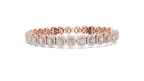 Aureola Radiant Cut Halo Lab Grown Diamond Link Bracelet