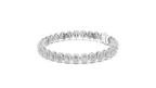 Aureola Radiant Cut Halo Lab Grown Diamond Link Bracelet