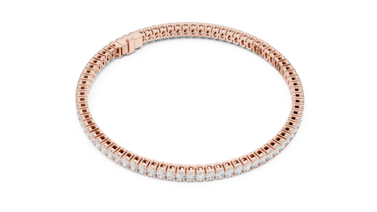 Ovaline Slim Oval Cut Lab Grown Diamond Tennis Bracelet