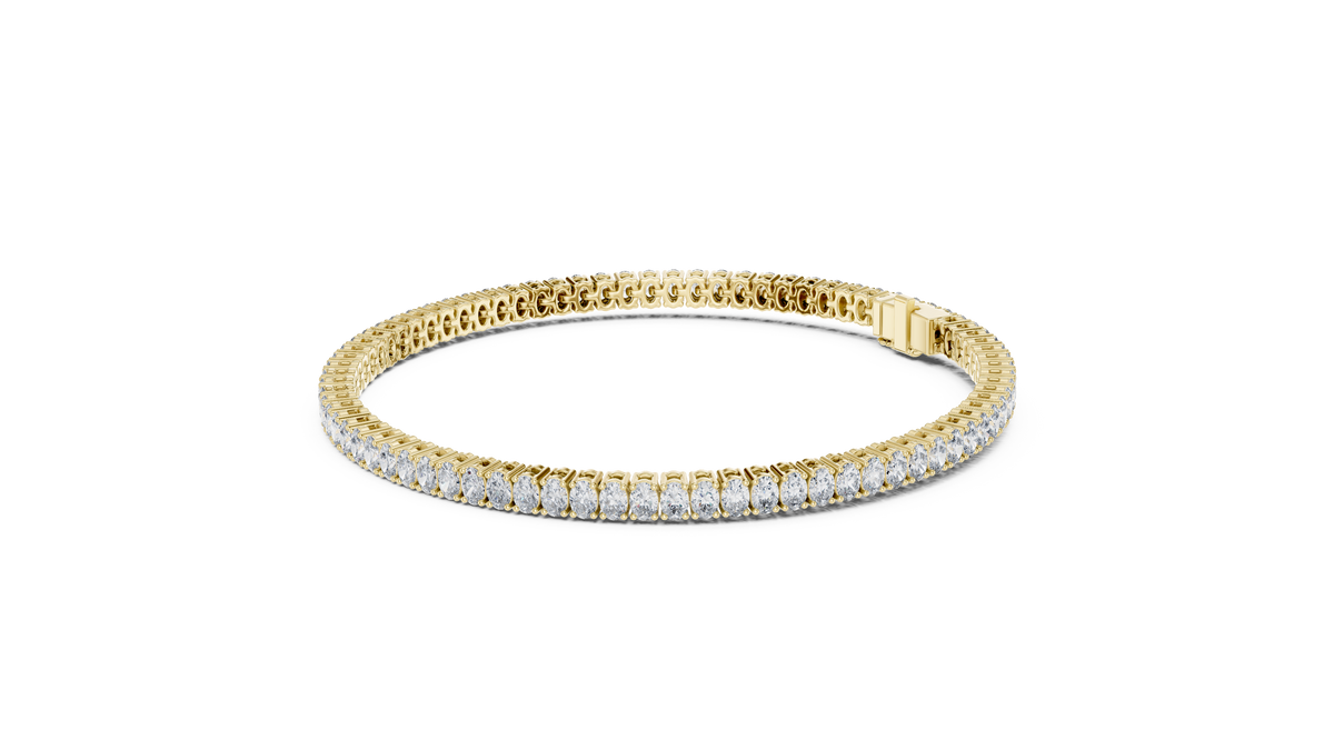 Ovaline Slim Oval Cut Lab Grown Diamond Tennis Bracelet