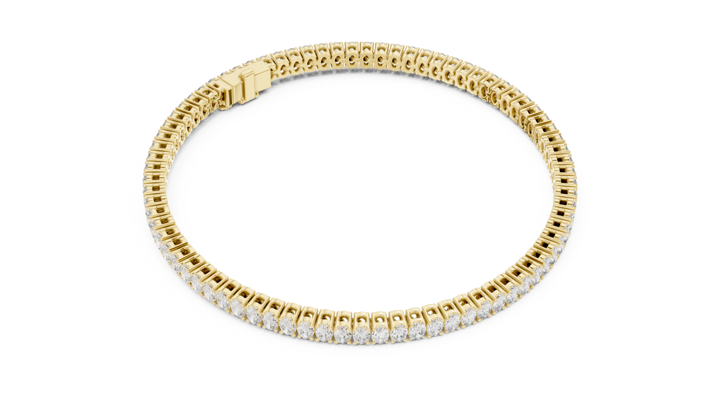 Ovaline Slim Oval Cut Lab Grown Diamond Tennis Bracelet