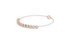 Perlaine Milgrain Round Lab Grown Diamond Chain Bracelet