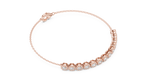 Perlaine Milgrain Round Lab Grown Diamond Chain Bracelet
