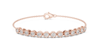 Perlaine Milgrain Round Lab Grown Diamond Chain Bracelet