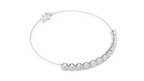 Perlaine Milgrain Round Lab Grown Diamond Chain Bracelet