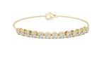 Perlaine Milgrain Round Lab Grown Diamond Chain Bracelet