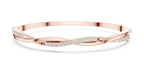 Twilara Twist Crossover Lab Grown Diamond Bangle Bracelet