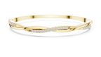 Twilara Twist Crossover Lab Grown Diamond Bangle Bracelet