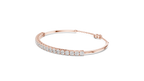 Arcelle Half Bangle Lab Grown Diamond Bracelet with Chain Clasp