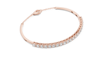 Arcelle Half Bangle Lab Grown Diamond Bracelet with Chain Clasp