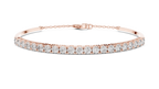 Arcelle Half Bangle Lab Grown Diamond Bracelet with Chain Clasp