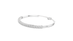 Arcelle Half Bangle Lab Grown Diamond Bracelet with Chain Clasp