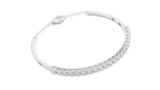 Arcelle Half Bangle Lab Grown Diamond Bracelet with Chain Clasp
