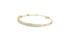 Arcelle Half Bangle Lab Grown Diamond Bracelet with Chain Clasp
