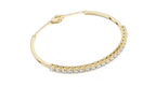Arcelle Half Bangle Lab Grown Diamond Bracelet with Chain Clasp