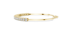 Arcelle Half Bangle Lab Grown Diamond Bracelet with Chain Clasp