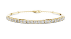Arcelle Half Bangle Lab Grown Diamond Bracelet with Chain Clasp
