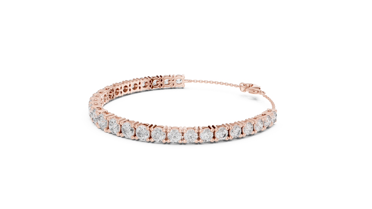 Crescenza Graduated Round Lab Grown Diamond Chain Bracelet