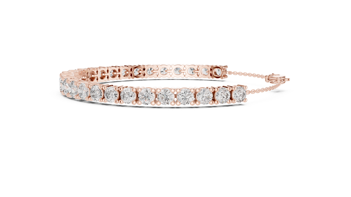 Crescenza Graduated Round Lab Grown Diamond Chain Bracelet