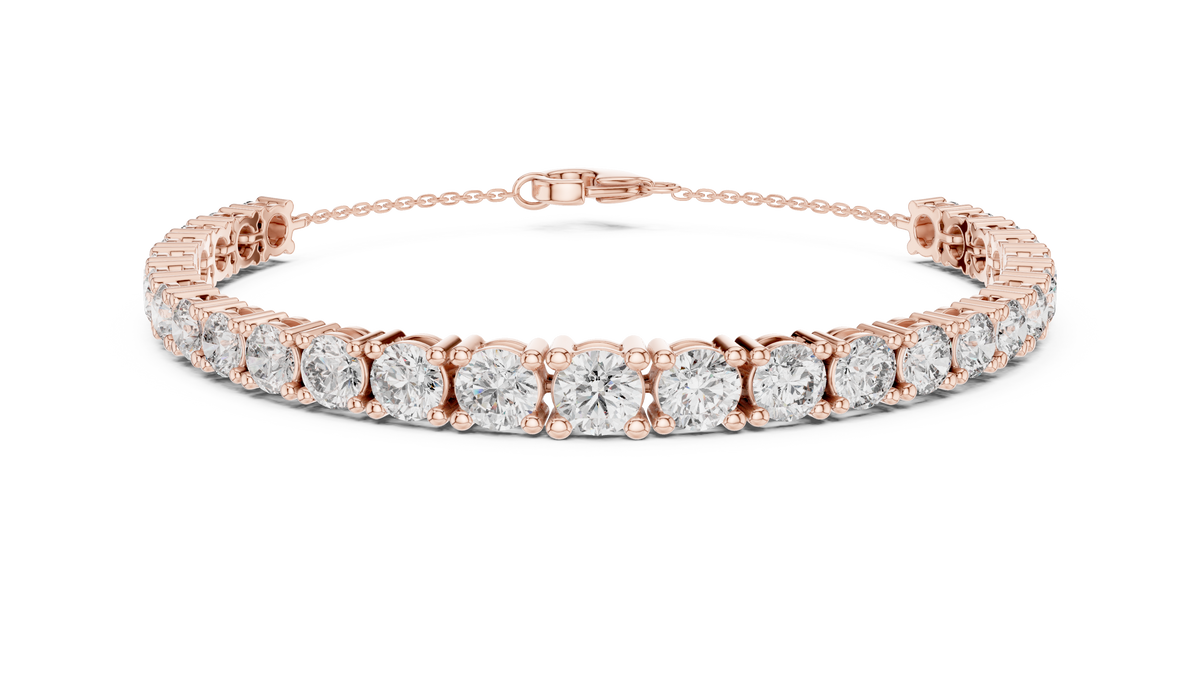 Crescenza Graduated Round Lab Grown Diamond Chain Bracelet