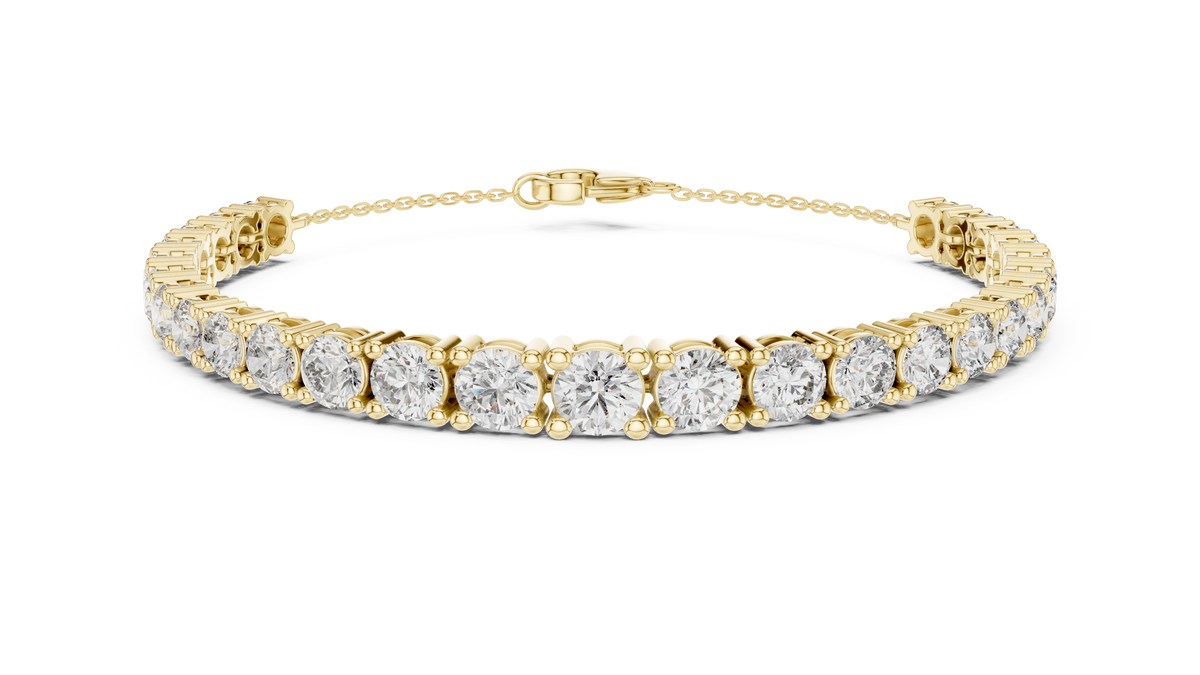 Crescenza Graduated Round Lab Grown Diamond Chain Bracelet