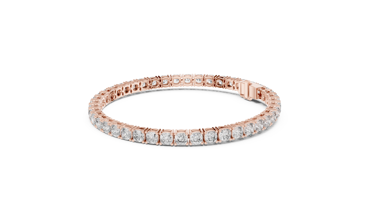 Cushelle Classic Cushion Cut Lab Grown Diamond Tennis Bracelet